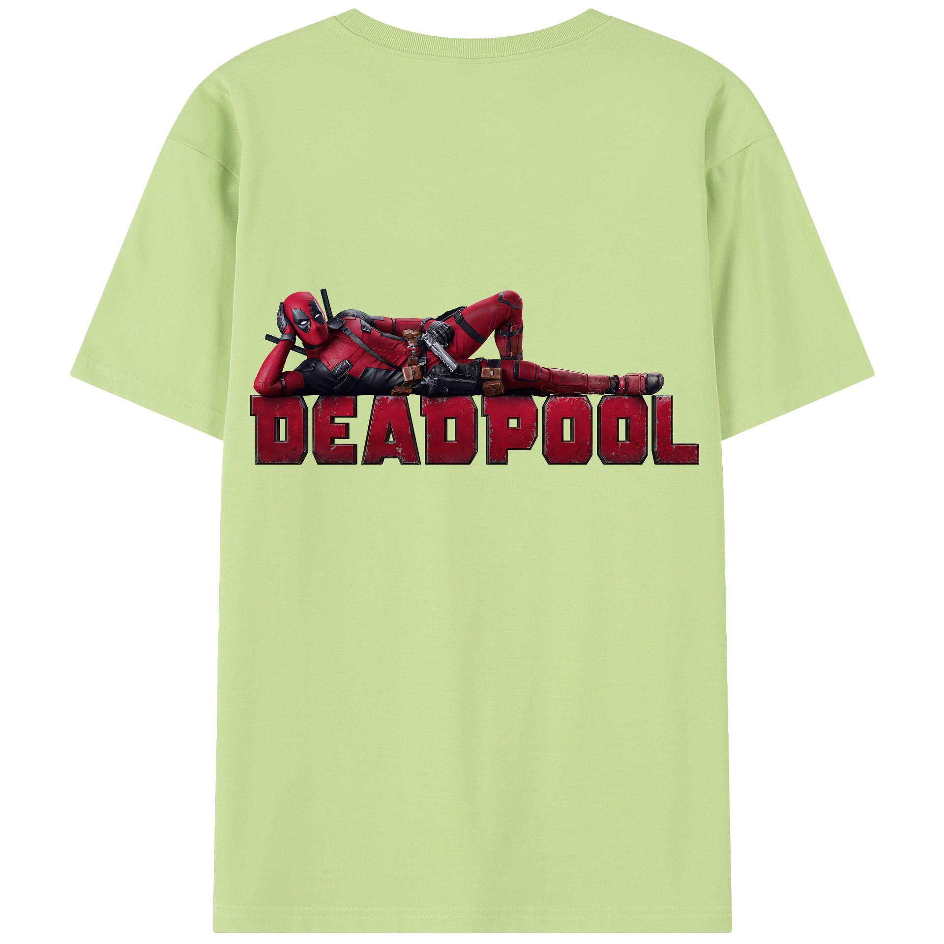 （画像用） Deadpool デッドプール 綿100％半袖Tシャツ（背面プリント）